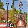 Gascon lamp post, path light copper, black, 1-light source