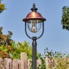 Gascon lamp post, path light copper, black, 1-light source