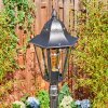 Lignac lamp post, path light black, silver, 1-light source