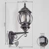 Lentua outdoor wall light, wall light black, silver, 1-light source, Motion sensor