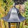 Lignac lamp post, path light black, silver, 2-light sources