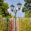 Lignac lamp post, path light black, silver, 2-light sources