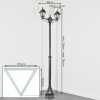 Naofe lamp post, path light black, silver, 2-light sources