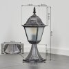 Naofe pedestal light, path light black, silver, 1-light source