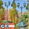 Lentua lamp post, path light green, black, 2-light sources