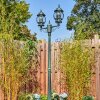 Lentua lamp post, path light green, black, 2-light sources