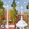 Lentua lamp post, path light white, 2-light sources