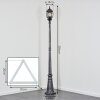 Lentua lamp post, path light black, silver, 1-light source