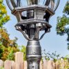 Lentua lamp post, path light black, silver, 1-light source