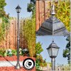 Naofe lamp post, path light black, silver, 1-light source