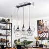 Maynal hanging light, globe light, pendant light clear, Smoke-coloured, 3-light sources