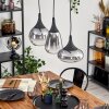 Maynal hanging light, globe light, pendant light clear, Smoke-coloured, 3-light sources