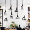 Maynal hanging light, globe light, pendant light clear, Smoke-coloured, 8-light sources