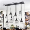 Maynal hanging light, globe light, pendant light clear, Smoke-coloured, 8-light sources