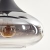 Maynal hanging light, globe light, pendant light clear, Smoke-coloured, 8-light sources