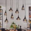 Maynal hanging light, globe light, pendant light clear, Smoke-coloured, 8-light sources