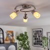 Davor ceiling light, ceiling spotlight chrome, matt nickel, 3-light sources