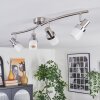 Davor ceiling light, ceiling spotlight chrome, matt nickel, 4-light sources