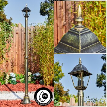 Naofe lamp post, path light gold, black, 1-light source