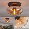 Mertola ceiling light, globe light Amber, 1-light source