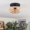 Mertola ceiling light, globe light Amber, 1-light source