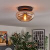 Mertola ceiling light, globe light Amber, 1-light source