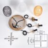 Nyberget hanging light, globe light, pendant light brass, 3-light sources