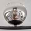 Chehalis ceiling light, globe light 76 cm clear, Smoke-coloured, 12-light sources