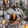 Gastor hanging light, globe light, pendant light Amber, clear, Smoke-coloured, 6-light sources