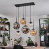 Gastor hanging light, globe light, pendant light Amber, clear, Smoke-coloured, 6-light sources