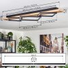 Pompu ceiling light LED Ecru, black, 1-light source