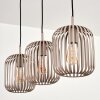 Bystrup hanging light, pendant light beige, sand-coloured, 3-light sources