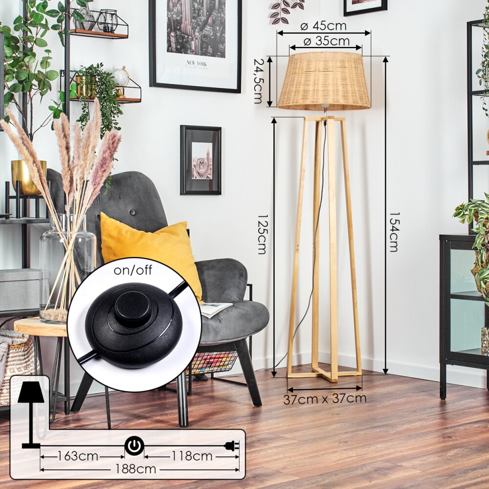 Cavaca floor lamp Ecru, 1-light source