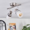 Davor ceiling light, ceiling spotlight chrome, matt nickel, 2-light sources