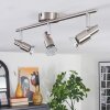 Crina ceiling light, ceiling spotlight chrome, matt nickel, 3-light sources