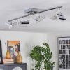 Madel ceiling light, ceiling spotlight chrome, matt nickel, 4-light sources