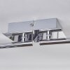 Madel ceiling light, ceiling spotlight chrome, matt nickel, 4-light sources