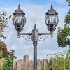 Lentua lamp post, path light black, silver, 2-light sources