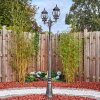 Lentua lamp post, path light black, silver, 2-light sources