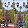 Lentua lamp post, path light black, 2-light sources