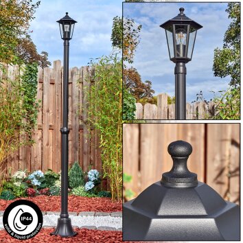 Loria lamp post, path light black, 1-light source