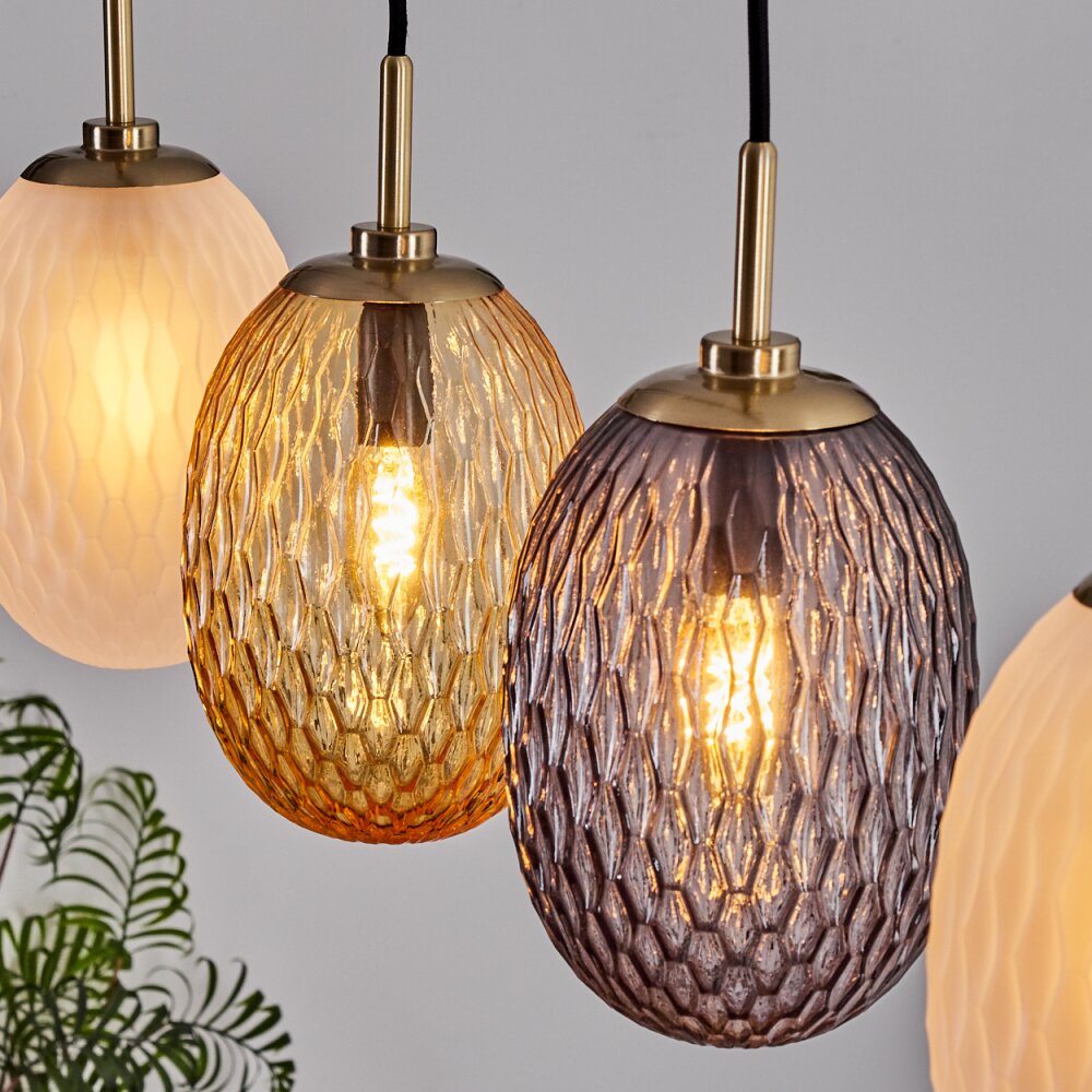 Nyberget hanging light, globe light, pendant light brass, 4-light sources
