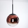 Gastor hanging light, globe light, pendant light clear, coppery, 1-light source