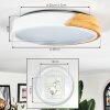 Cadaixo ceiling light, Panel LED Ecru, white, 1-light source