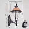 Gascon outdoor wall light, wall light copper, black, 1-light source, Motion sensor