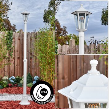 Loria lamp post, path light white, 1-light source