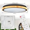 Coentral ceiling light, Panel LED white, 1-light source, Remote control