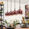 Azurara hanging light, globe light, pendant light black, 4-light sources