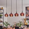 Azurara hanging light, globe light, pendant light black, 4-light sources