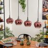 Azurara hanging light, globe light, pendant light black, 4-light sources